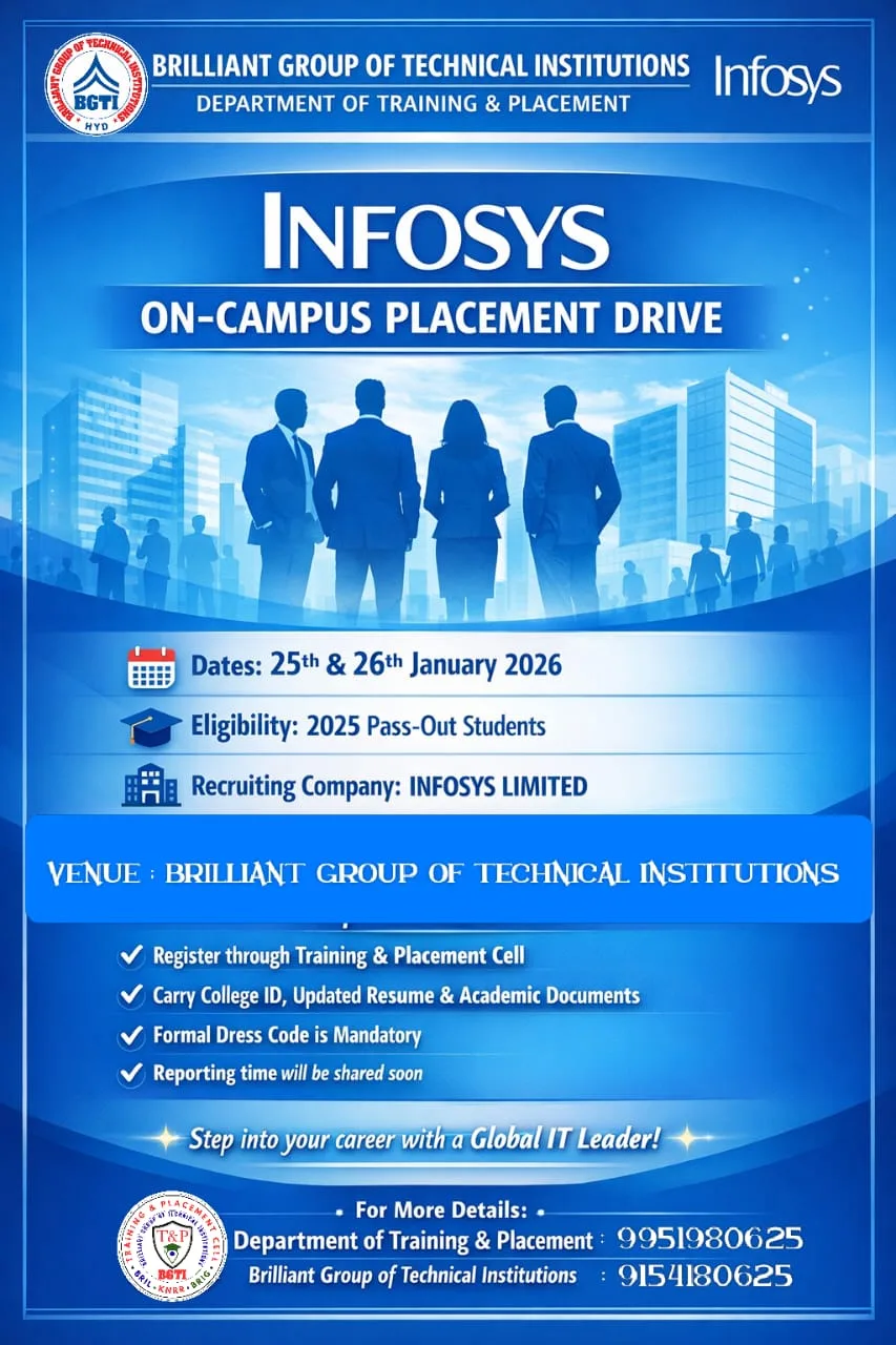 INFOSYS Campus Drive – BRIL